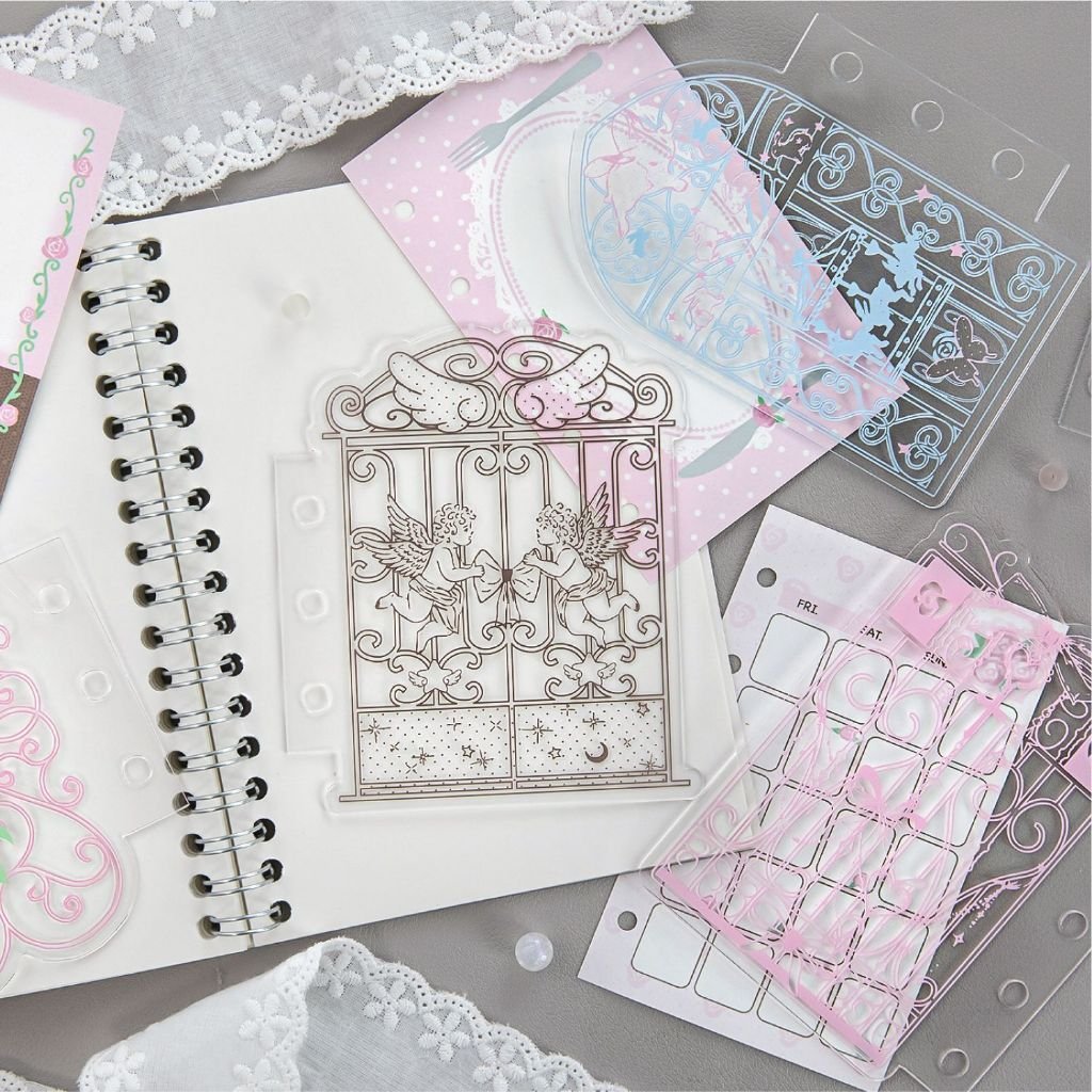 【Soft Floral Window】Acrylic White Ink Divider Page Notebook Divider Journal Divider Board M5/A7 Pocket Journal - Image 4