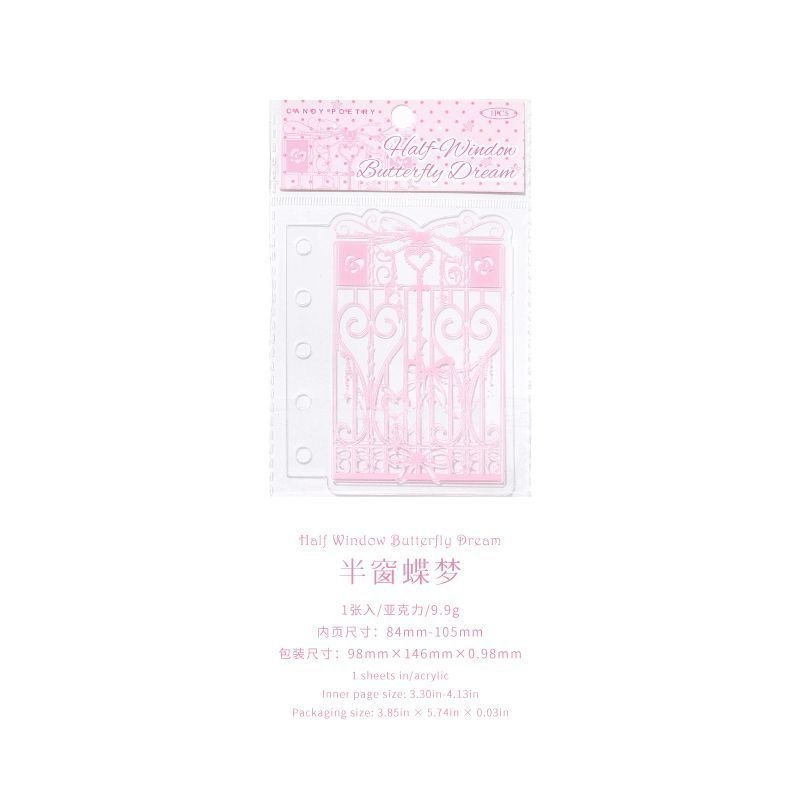 【Soft Floral Window】Acrylic White Ink Divider Page Notebook Divider Journal Divider Board M5/A7 Pocket Journal - Image 10