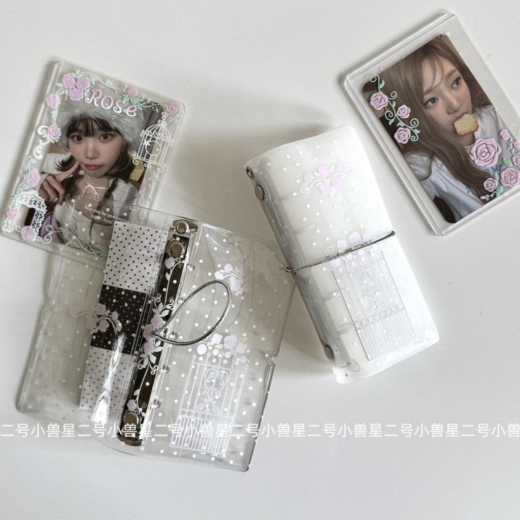 M2.5 Iron Rose Polka Dot Cover INS Style Aesthetic Iron Floral Portable Planner Binder Cover - Image 6