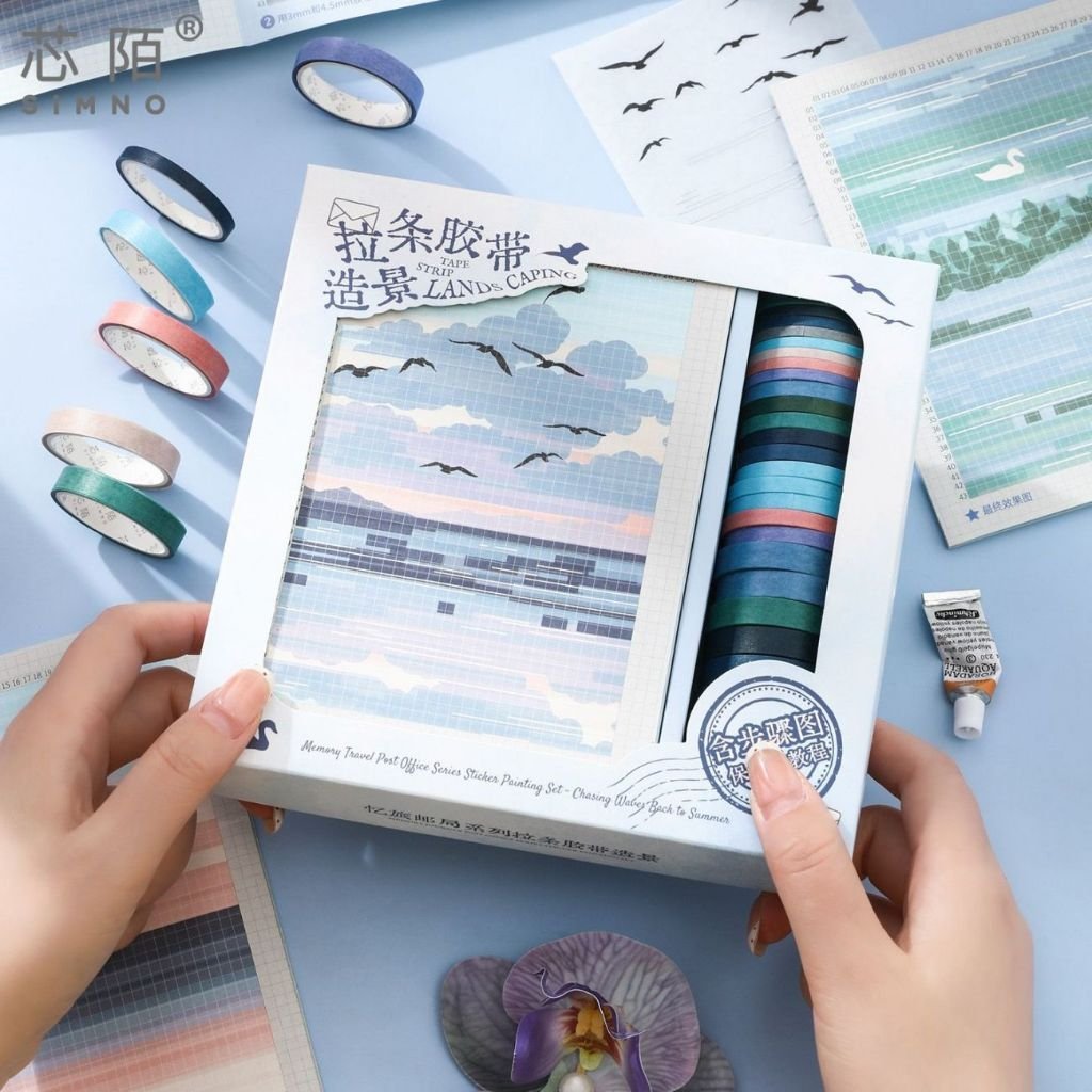 Memory Journey Post Office Pull-Strip Washi Tape Scenic Journal Supplies DIY Collage Materials Creative Stickers - Image 9