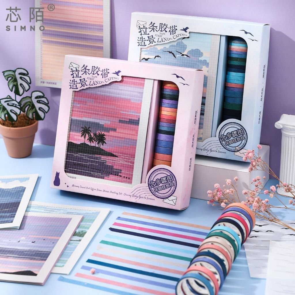 Memory Journey Post Office Pull-Strip Washi Tape Scenic Journal Supplies DIY Collage Materials Creative Stickers - Image 2
