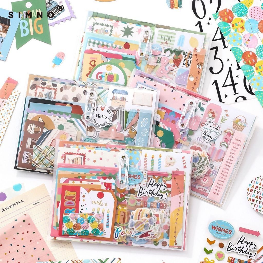 Birthday Party Craft Kit Cute Korean Style Instagram Journal Sticker Decoration Set - Image 2
