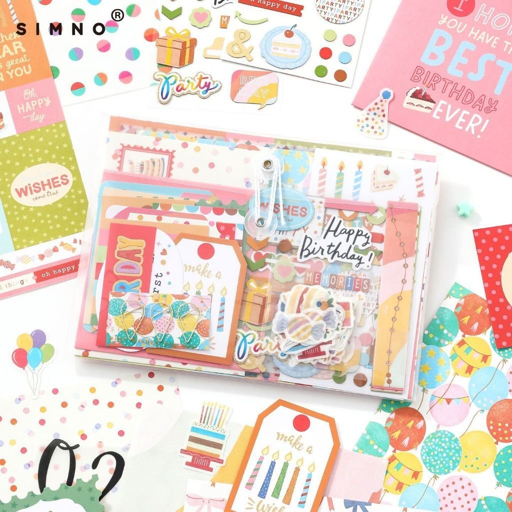 Birthday Party Craft Kit Cute Korean Style Instagram Journal Sticker Decoration Set - Image 7