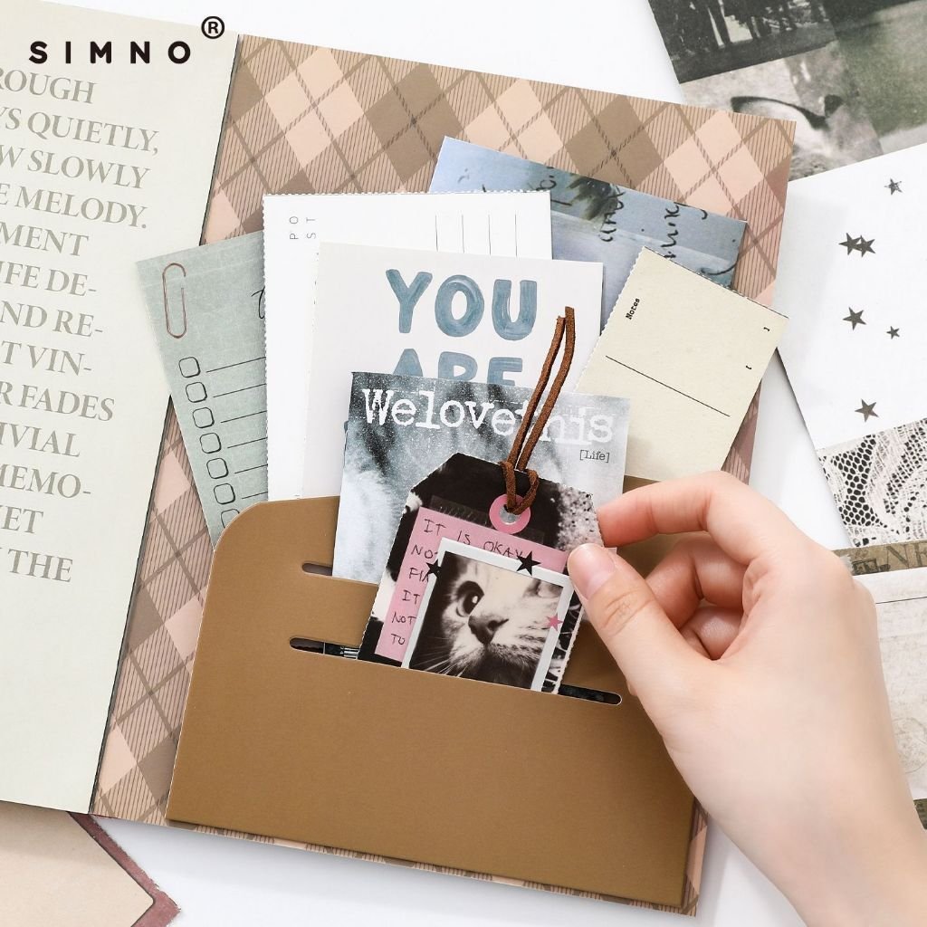Vesper Nostalgic Moments Scrapbook Paper Book Vintage Retro Journal DIY Decorative Background Paper Sticker Book