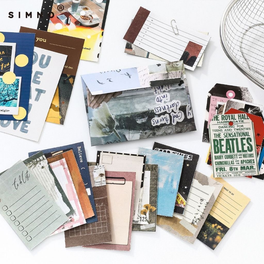 Vesper Nostalgic Moments Scrapbook Paper Book Vintage Retro Journal DIY Decorative Background Paper Sticker Book - Image 7