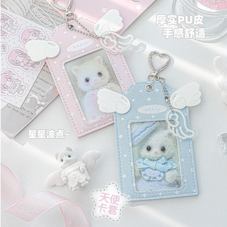 Angel Card Holder & Badge Holder Protective Case ID Card Sleeve Kawaii INS Style Fan Gift - Image 5