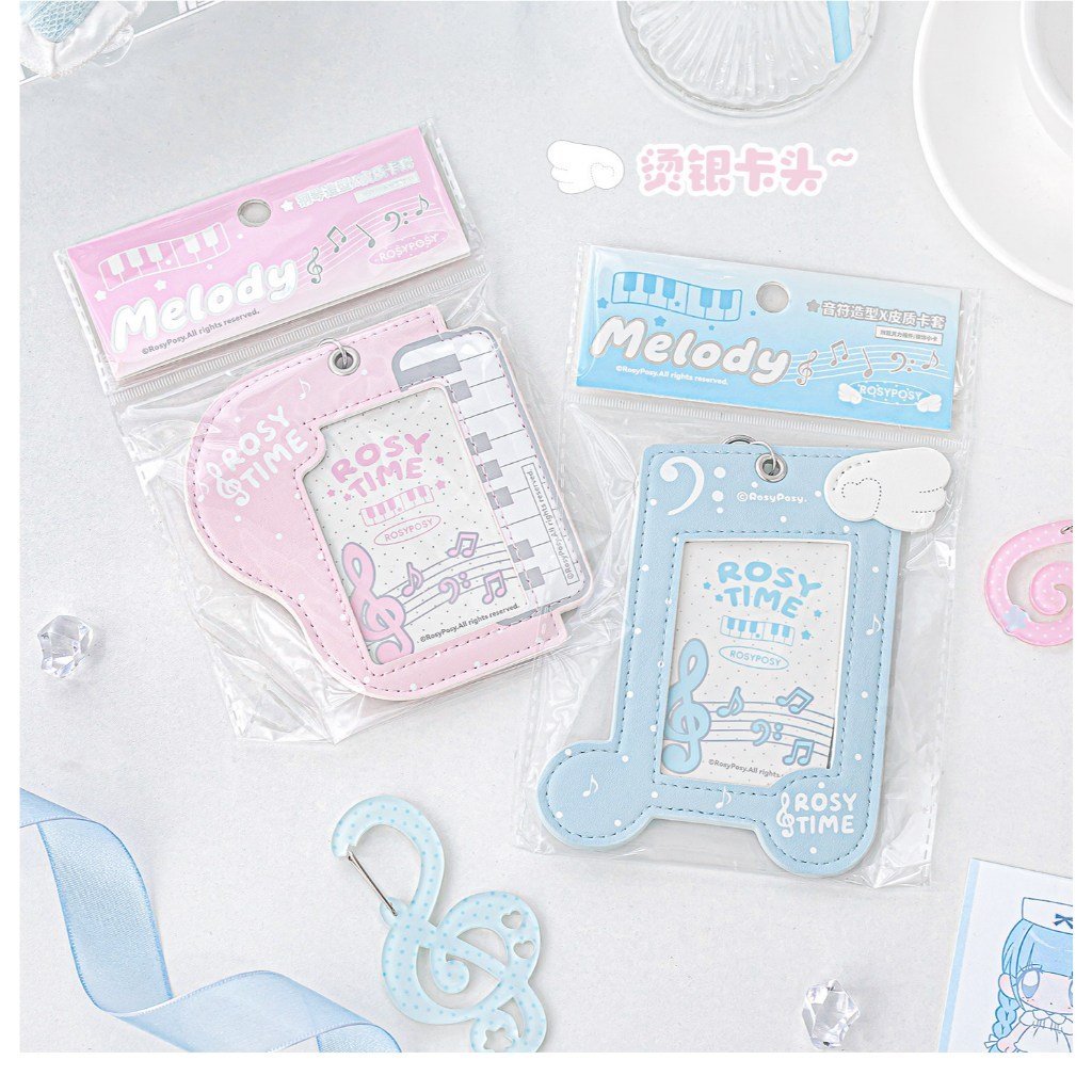 Piano Note Leather Photocard Holder Card Case ID Card Holder K-Style INS Aesthetic Fan Card & Photo Storage - Image 8