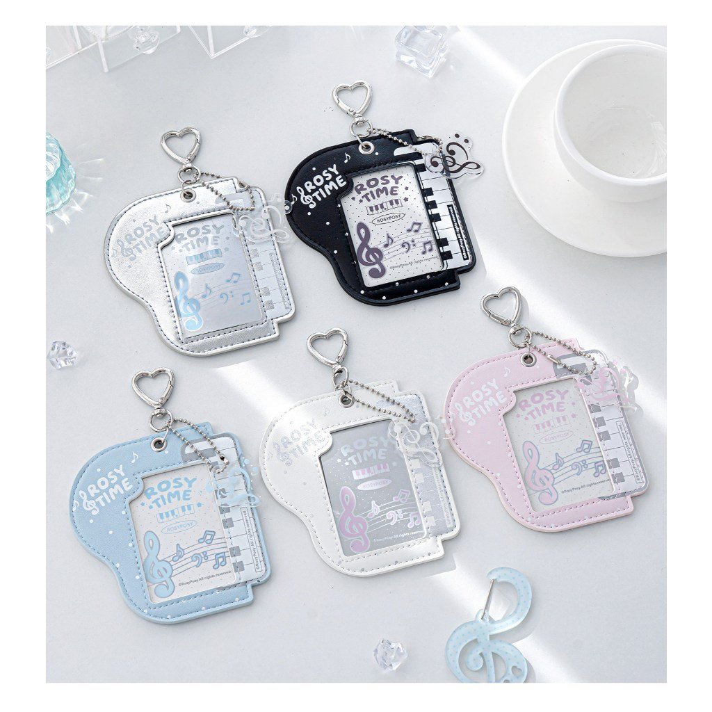 Piano Note Leather Photocard Holder Card Case ID Card Holder K-Style INS Aesthetic Fan Card & Photo Storage - Image 9