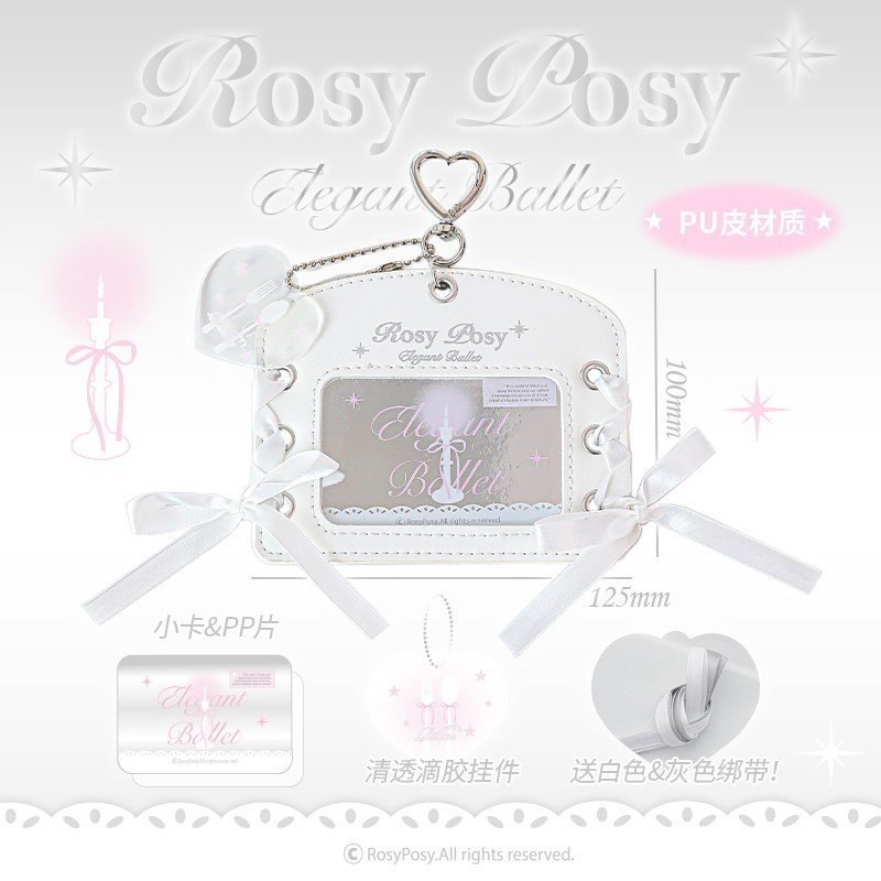 Ballet-Style Leather Card Holder | Student ID / Meal Card / Access Card Case | Photocard Holder | Kawaii Bag Charm for Backpack - Image 8