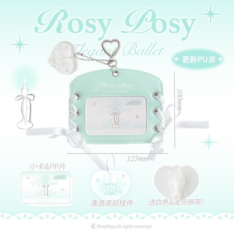 Ballet-Style Leather Card Holder | Student ID / Meal Card / Access Card Case | Photocard Holder | Kawaii Bag Charm for Backpack - Image 9