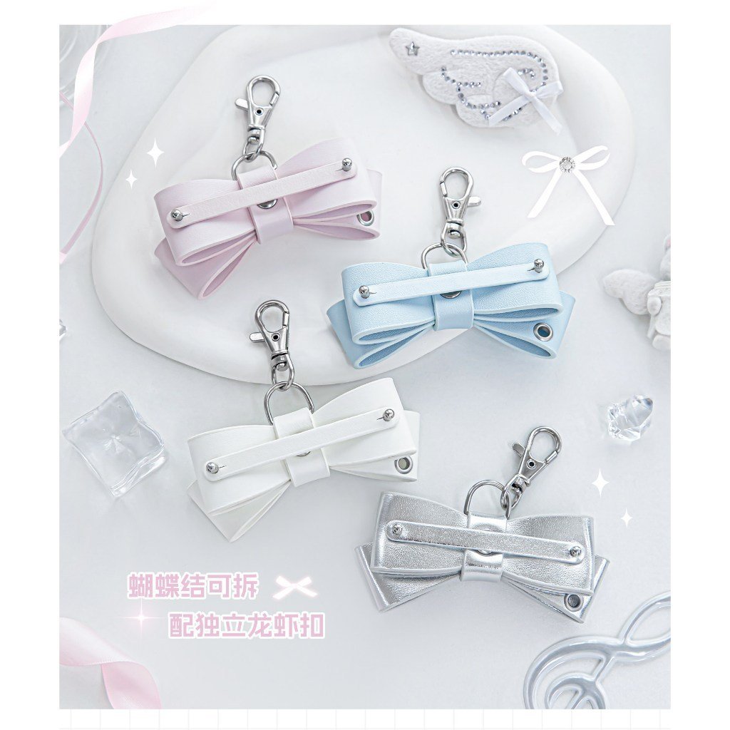 Leather Card Holder ID Card Sleeve K-Style INS Aesthetic Photocard Holder Letter Rhinestone Bow Student Card Case Bag Charm - Image 9