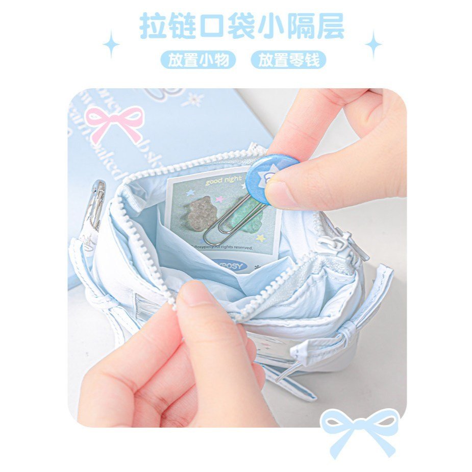 2-in-1 Card Holder Coin Purse Ballet Bow Padded Photocard Holder INS Aesthetic ID Card Case Student Card Holder Photo Storage Bag Charm - Image 7