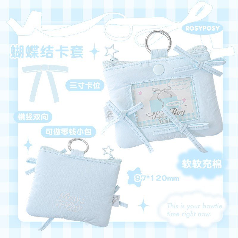 2-in-1 Card Holder Coin Purse Ballet Bow Padded Photocard Holder INS Aesthetic ID Card Case Student Card Holder Photo Storage Bag Charm - Image 10