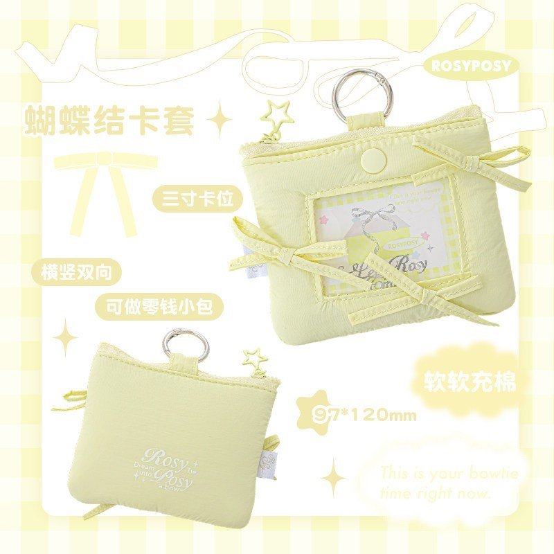 2-in-1 Card Holder Coin Purse Ballet Bow Padded Photocard Holder INS Aesthetic ID Card Case Student Card Holder Photo Storage Bag Charm - Image 13