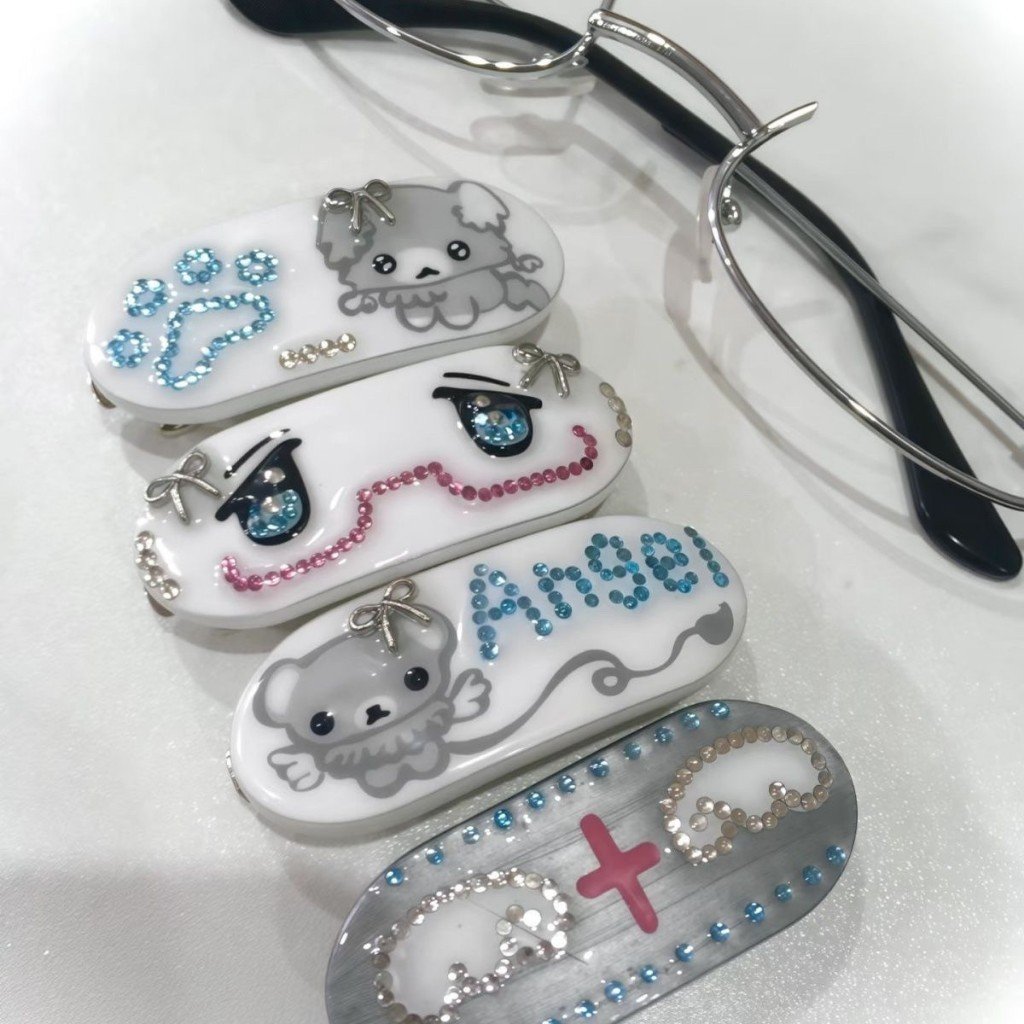 Cute Vintage Puppy Angel Hair Clip Kawaii Y2K Side Hair Clip Sweet Girl Hair Accessory