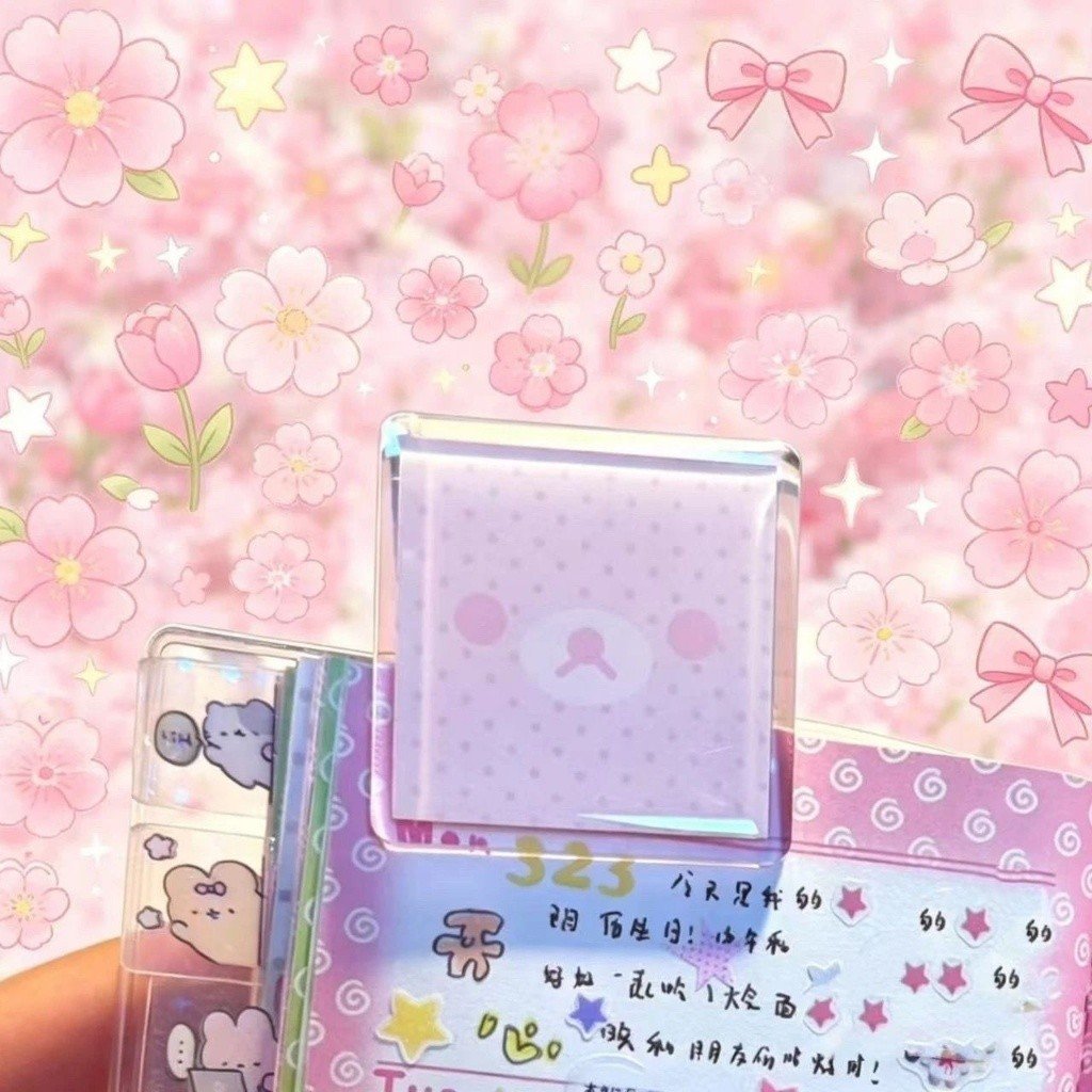 Kawaii Rilakkuma Polka Dot Ice Cube PP Clip Double-Sided Paper Clip for Tamagotchi, Documents & Journaling - Image 7