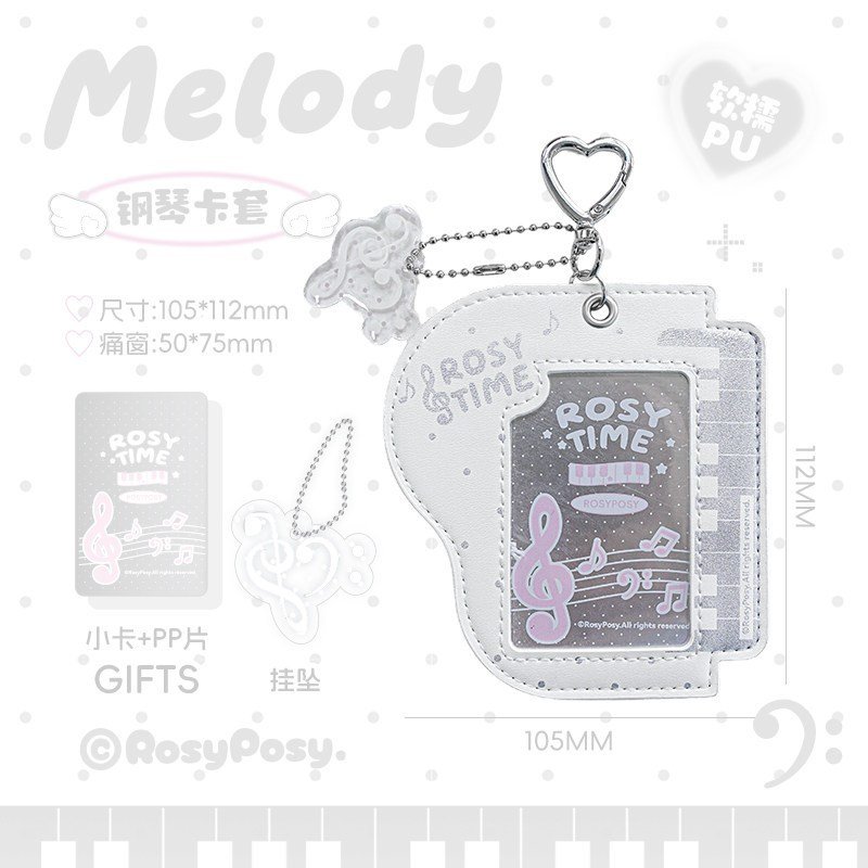 Piano Note Leather Photocard Holder Card Case ID Card Holder K-Style INS Aesthetic Fan Card & Photo Storage - Image 10