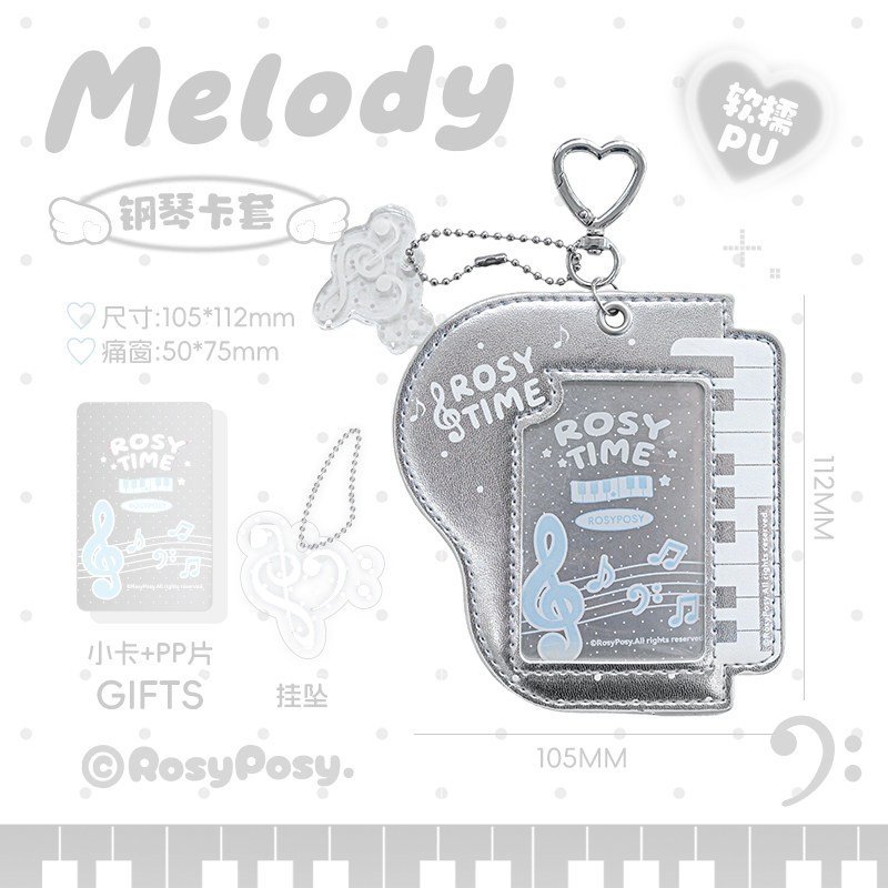 Piano Note Leather Photocard Holder Card Case ID Card Holder K-Style INS Aesthetic Fan Card & Photo Storage - Image 11
