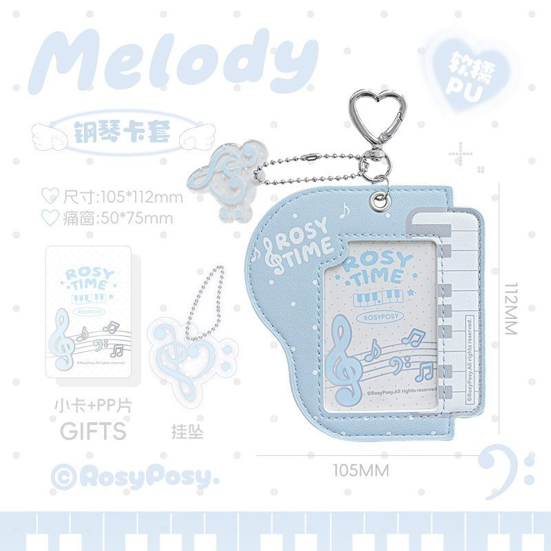Piano Note Leather Photocard Holder Card Case ID Card Holder K-Style INS Aesthetic Fan Card & Photo Storage - Image 12