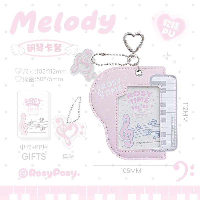 Piano Note Leather Photocard Holder Card Case ID Card Holder K-Style INS Aesthetic Fan Card & Photo Storage - Image 13