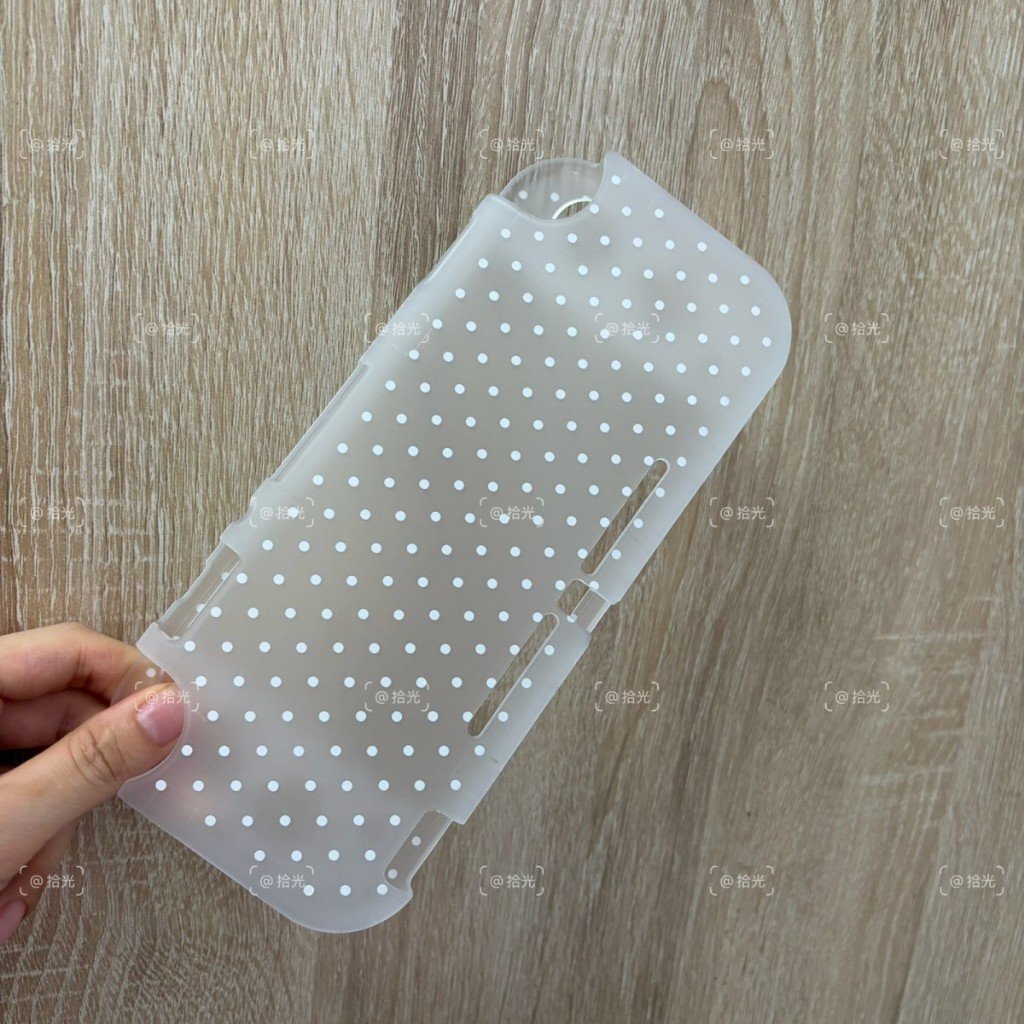 Nintendo Switch Lite Transparent Glitter Polka Dot Hard Case Split Protective Shell Cover - Image 8