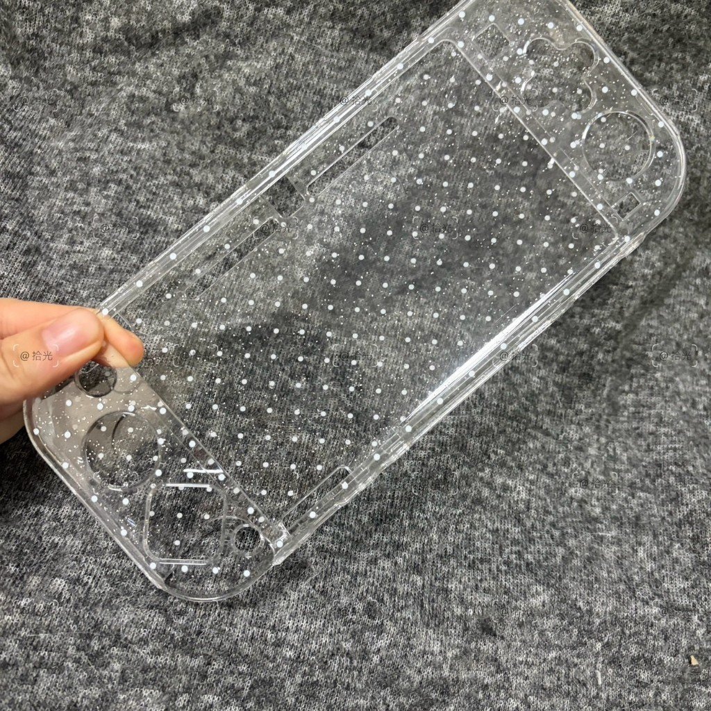Nintendo Switch Lite Transparent Glitter Polka Dot Hard Case Split Protective Shell Cover - Image 16