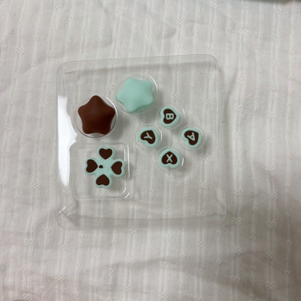 Nintendo Switch Lite Heart Strawberry Chocolate Star Thumb Grip Caps Silicone Joystick Covers - Image 9