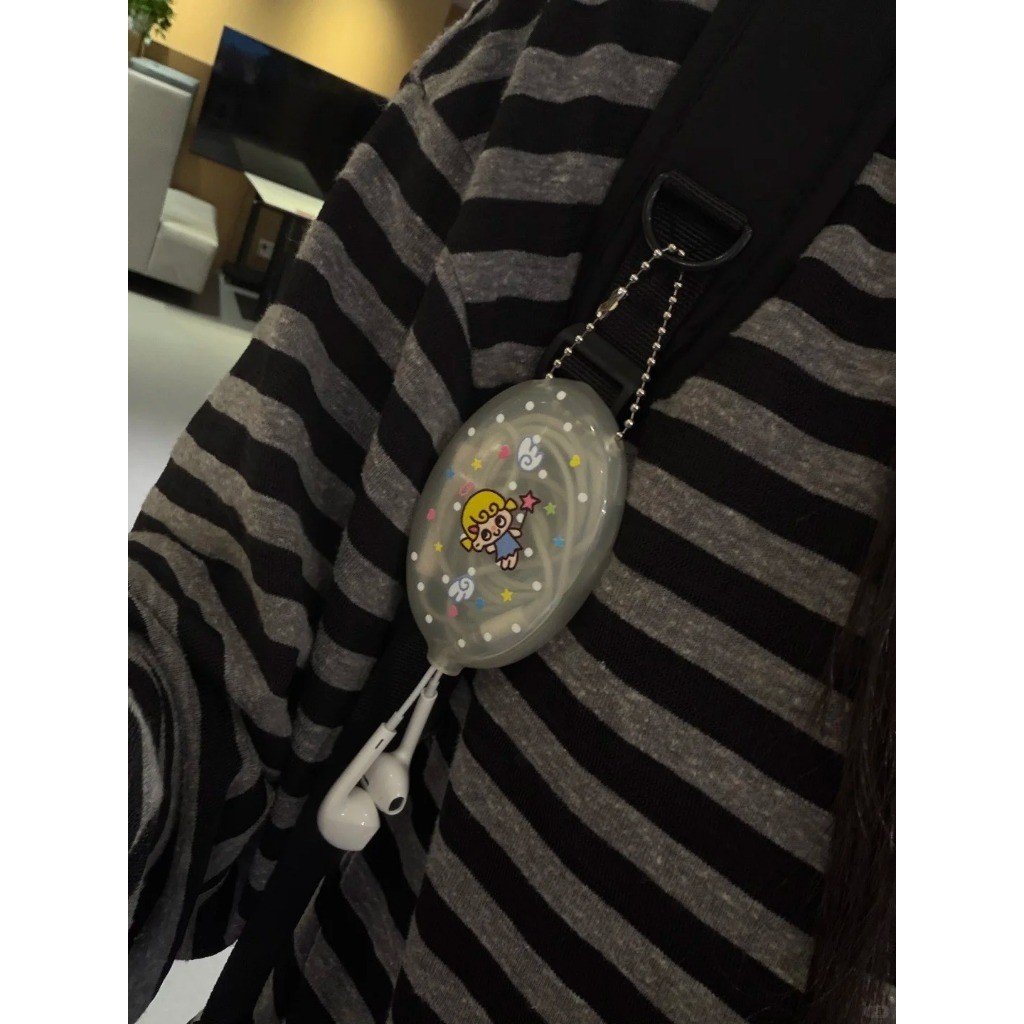 Vintage Y2K Wired Earphone PVC Coin Pouch Mini Coin Purse Multifunctional Portable Storage Bag Keychain - Image 3