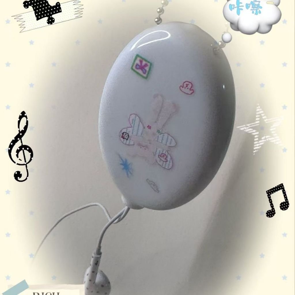 Vintage Y2K Star Polka Dot PVC Earphone Storage Pouch Cable Organizer Keychain Multifunctional Bag - Image 5