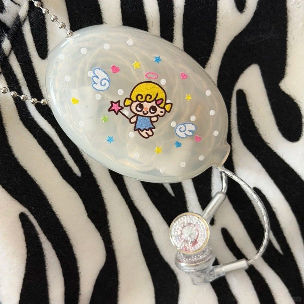 Vintage Y2K Wired Earphone PVC Coin Pouch Mini Coin Purse Multifunctional Portable Storage Bag Keychain - Image 4