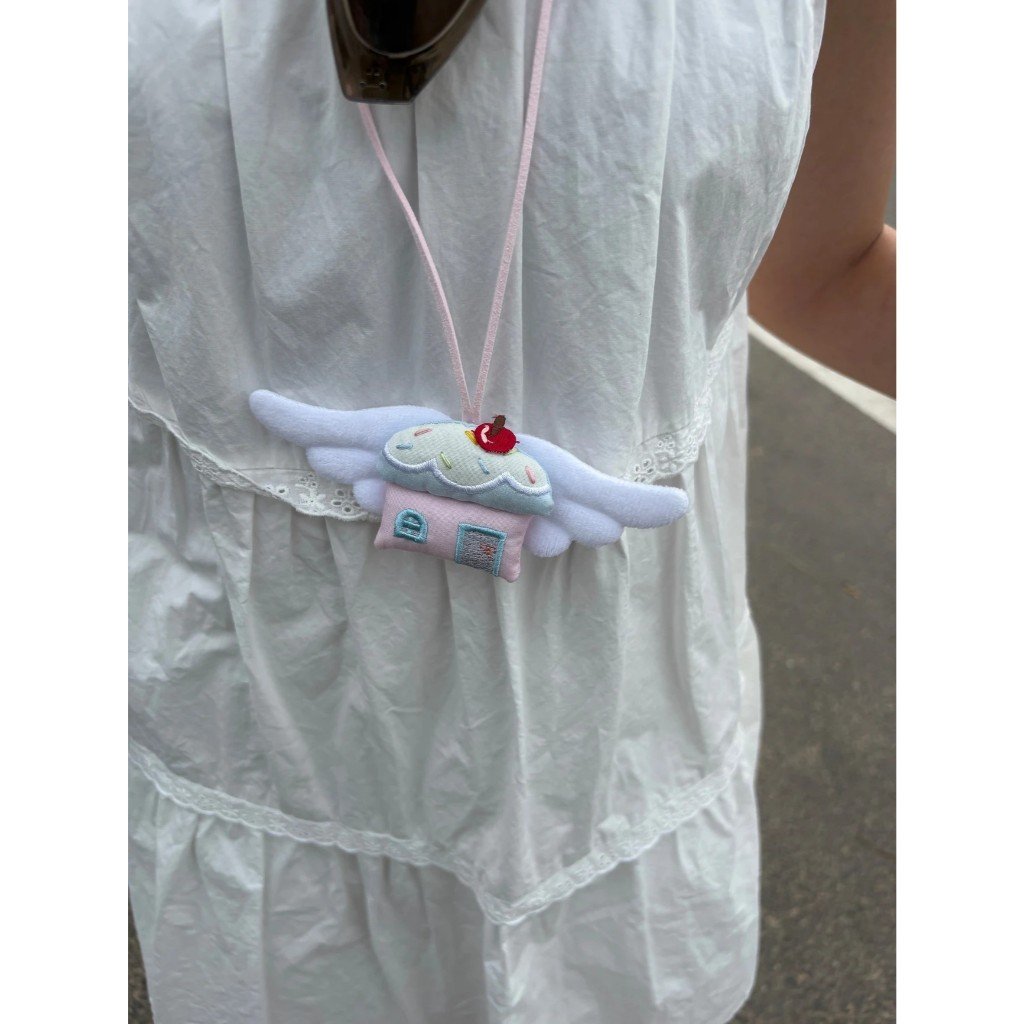 Handmade Alternative Wing House Pendant Necklace Sweater Chain Multi-Purpose Layered Accessory - Image 6