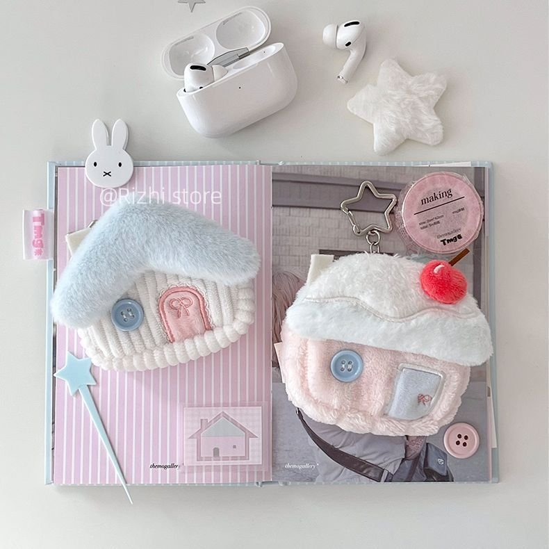 Cute Seal Earphone Pouch Plush Keychain Cartoon Christmas Winter Snow Festival Mini Bag - Image 5