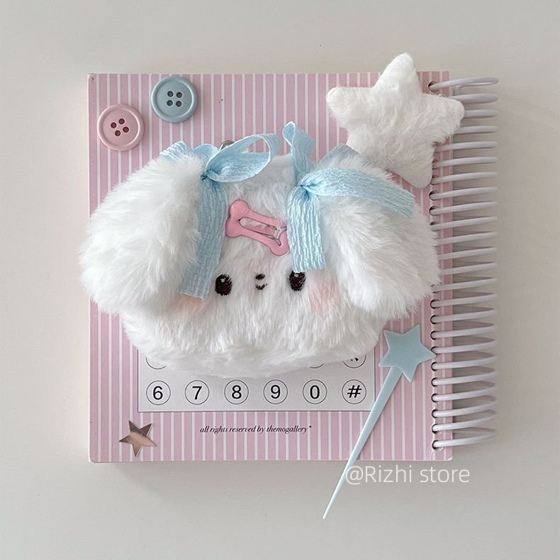 Cute Seal Earphone Pouch Plush Keychain Cartoon Christmas Winter Snow Festival Mini Bag - Image 12