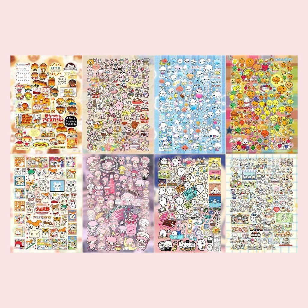 Retro Japanese Cute Cartoon Cut Film Stickers DIY Collage Waterproof Decorative Sticker Book - Image 3