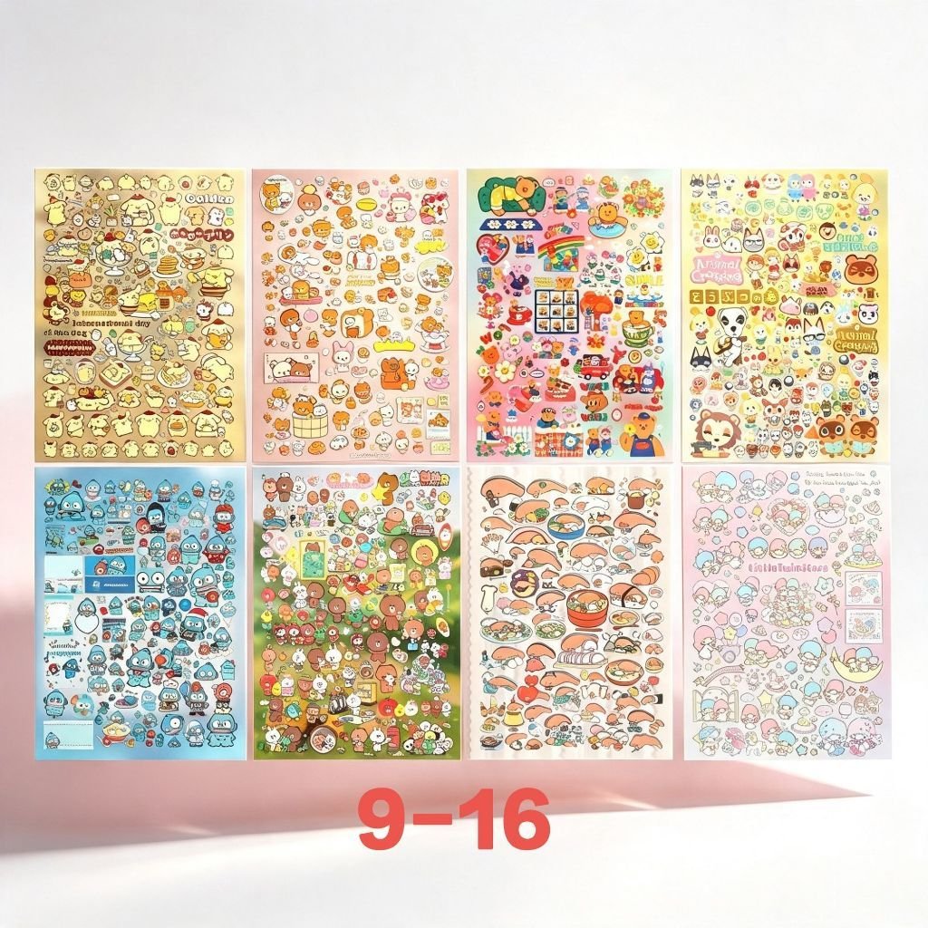 Retro Japanese Cute Cartoon Cut Film Stickers DIY Collage Waterproof Decorative Sticker Book - Image 11