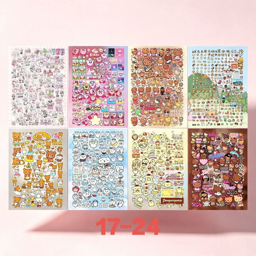 Retro Japanese Cute Cartoon Cut Film Stickers DIY Collage Waterproof Decorative Sticker Book - Image 12