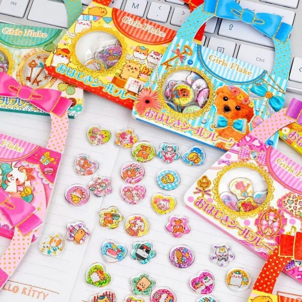 Vintage Retro Marble Stickers, Cute 3D Cartoon Animal Stickers for Kids & Girls, DIY Decorative Sticky Stickers, Gift - Image 7
