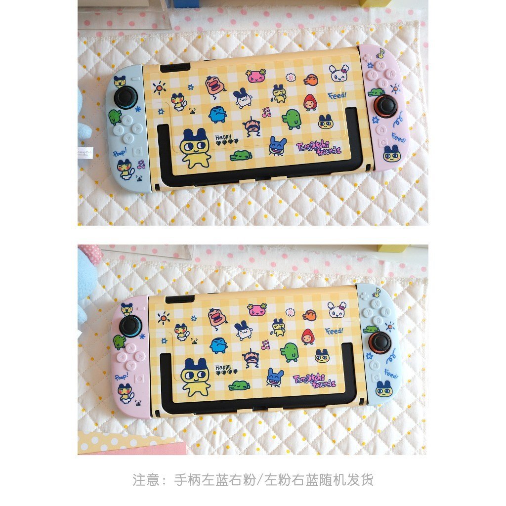 Cute Tamagotchi Color-Block Protective Case for Switch 2 / OLED / Switch / Lite Dust Cover - Image 5