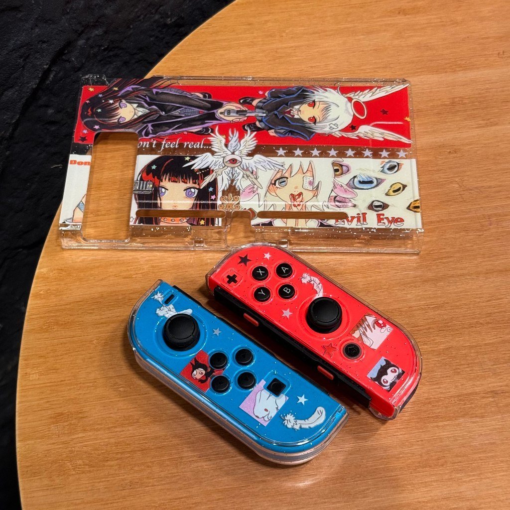 *oliwa* MovieCharacters Original Design Switch Protective Case NS Split Hard Shell Glitter Case - Image 6