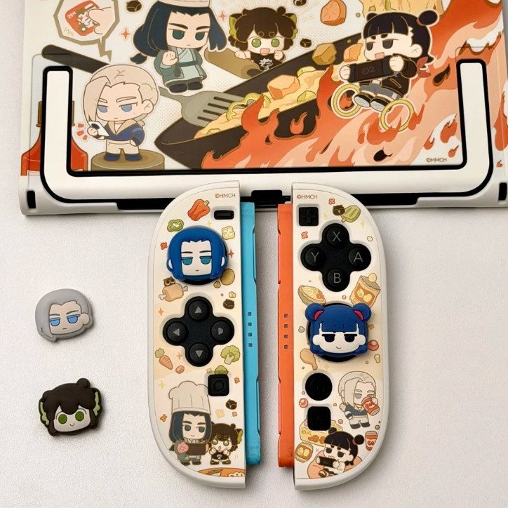 GEEKSHARE × Luo XiaoHei Nintendo Switch 2 Joystick Caps Silicone Thumb Grip Covers Cute Cartoon Non-Slip Controller Accessories - Image 6