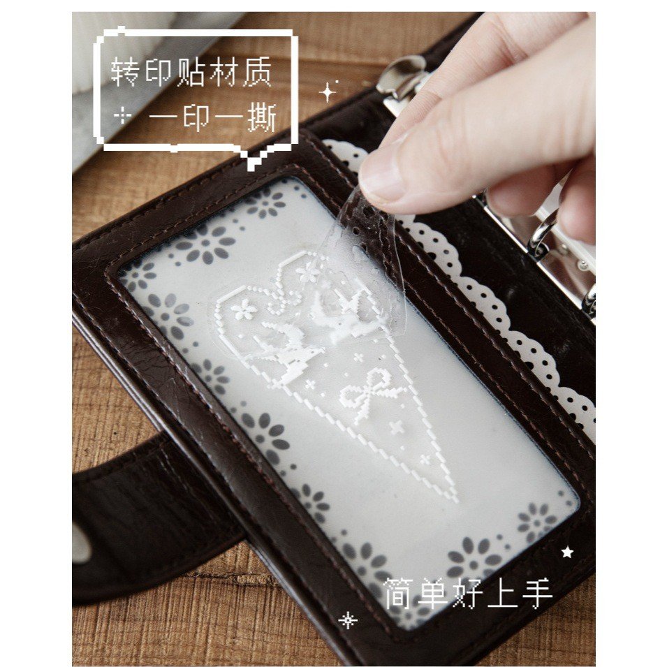 Transfer Sticker Pack Retro Pixel Lace Patterns DIY Journal Collage Decor - Image 5