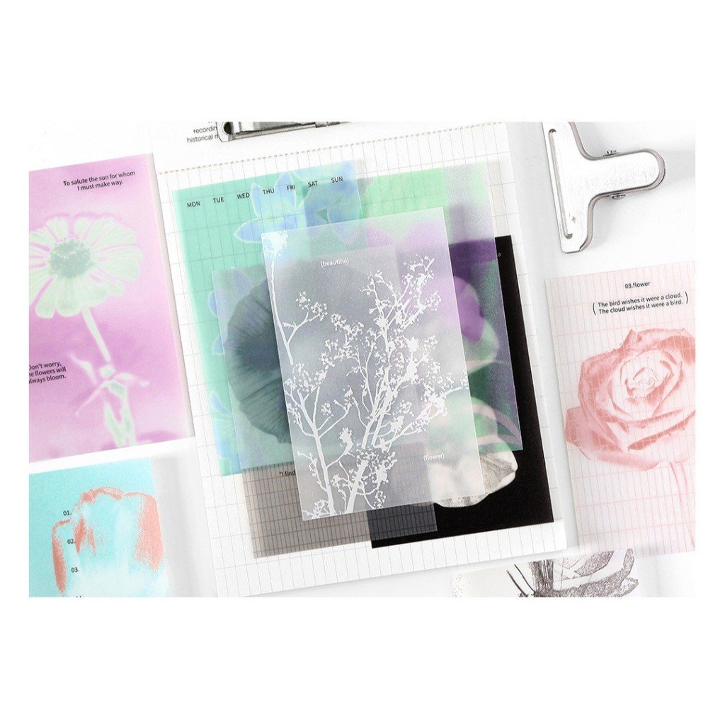 Tracing Paper Material Pack, Slow-Warm Season Series, Instagram-Style Journal Background & Collage Decor - Image 7