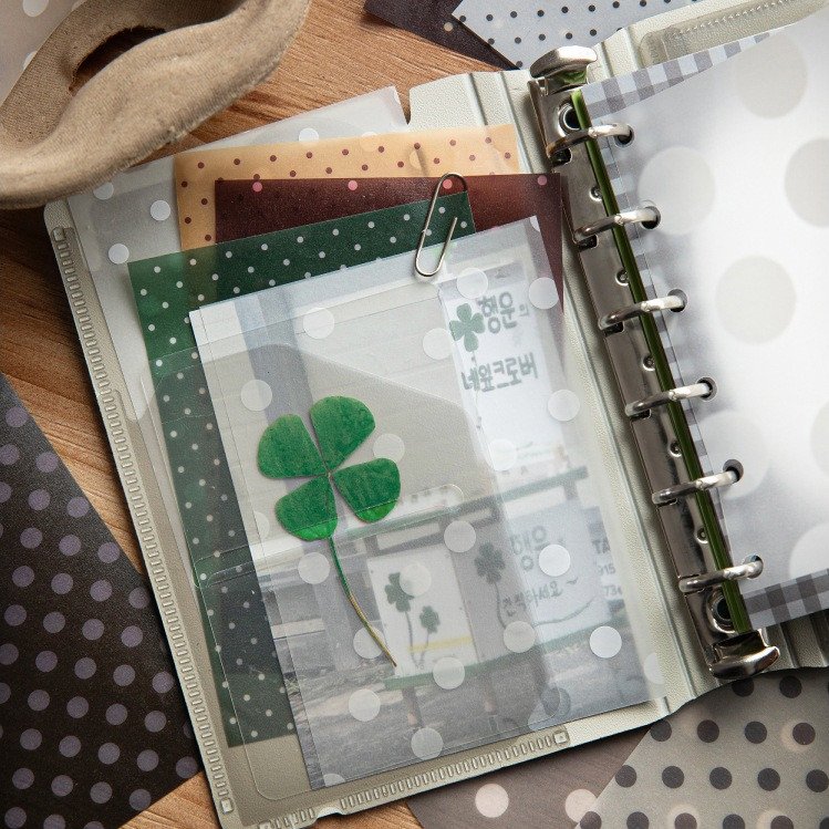 Non-Adhesive Decorative Paper Polka Dot Lab Basic Versatile Journal Ita Bag DIY Decoration Background Paper - Image 6