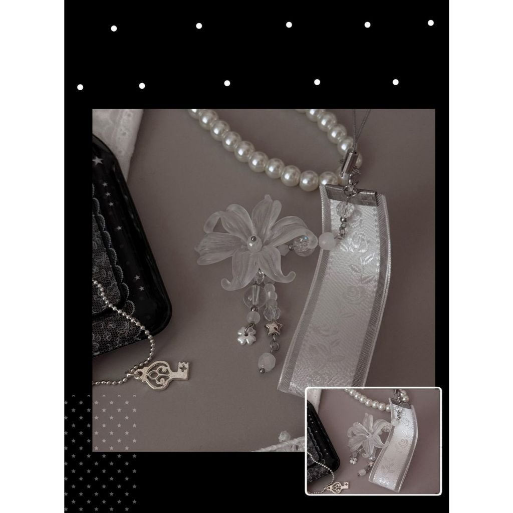 Handmade Beaded CCD Phone Strap Pinterest Style Phone Chain & Camera Charm Strap - Image 2