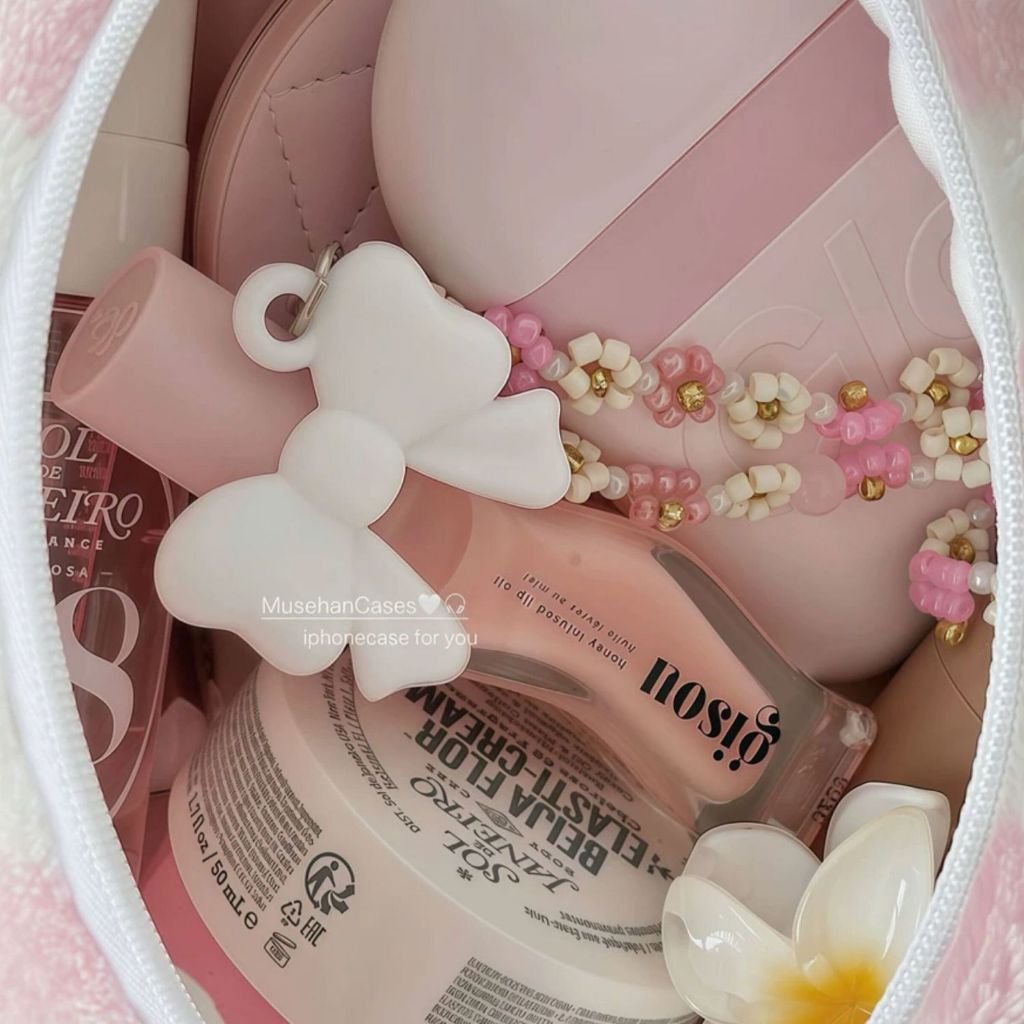 Retro Cute Angel Lipstick Holder Keychain, Portable Lip Gloss Case, Anti-Lost Bag Charm - Image 2