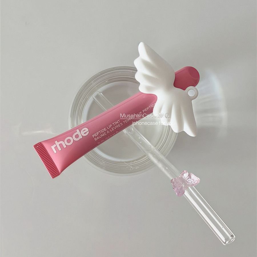 Retro Cute Angel Lipstick Holder Keychain, Portable Lip Gloss Case, Anti-Lost Bag Charm - Image 7