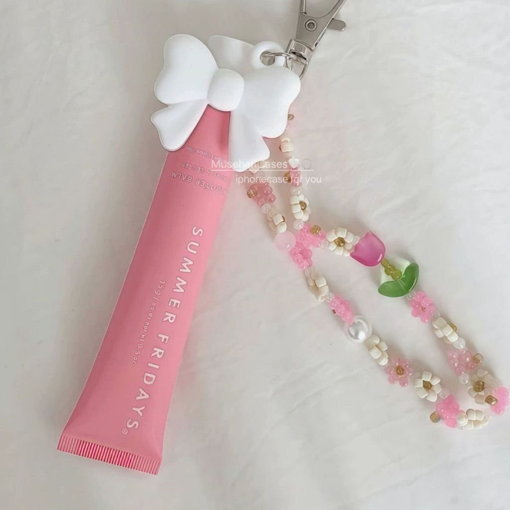Retro Cute Angel Lipstick Holder Keychain, Portable Lip Gloss Case, Anti-Lost Bag Charm - Image 10