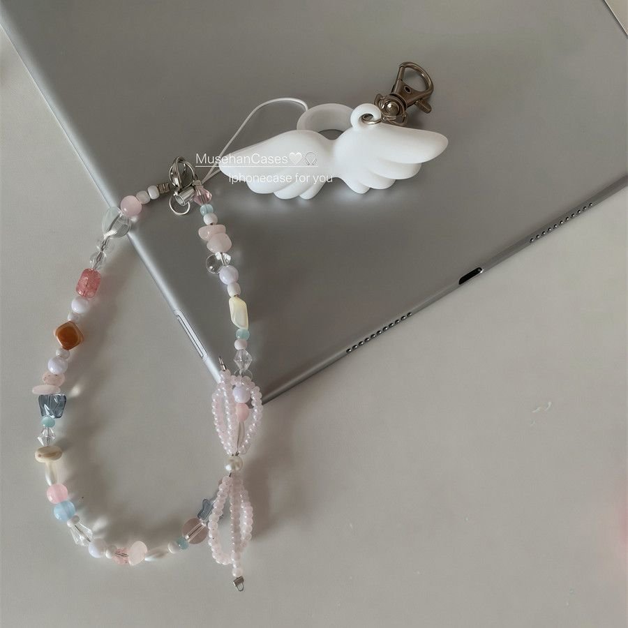 Retro Cute Angel Lipstick Holder Keychain, Portable Lip Gloss Case, Anti-Lost Bag Charm - Image 11