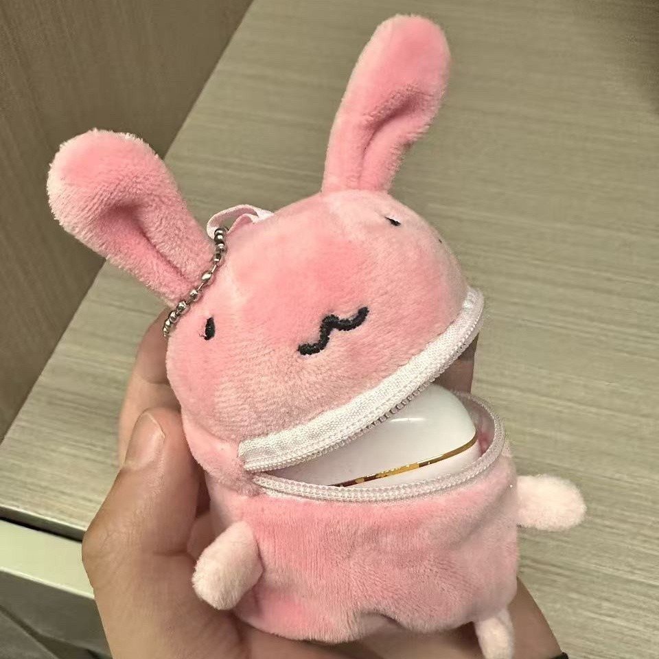 Cute Rabbit Plush Coin Pouch, Soft Japanese Style Mini Pouch, Bag Charm & Small Storage Case - Image 2