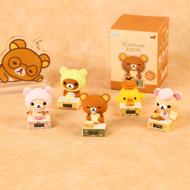 Authentic Rilakkuma Bread Series Mini Clock Blind Box Cute Cartoon Collectible Gift - Image 2